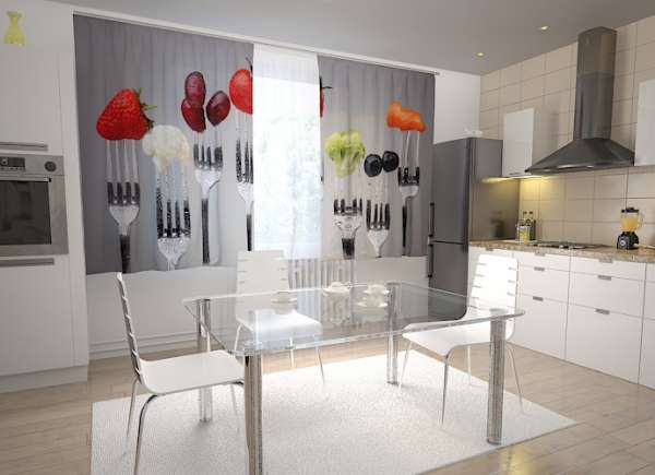 Kitchen curtain: FORKS