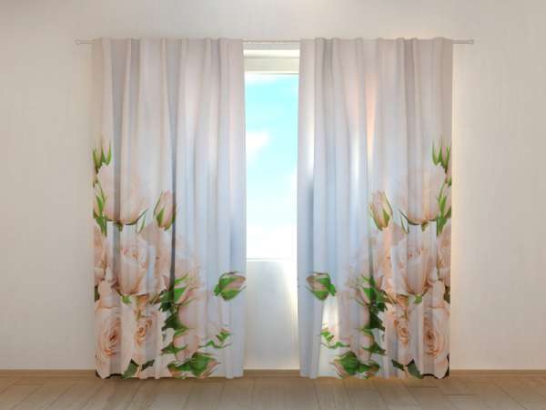 Photo curtain: CREAM ROSES