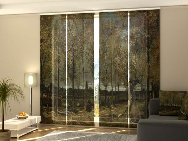 Sliding panel curtain (1-4 pts.): VAN GOGH'S POPLARS NEAR NUENEN