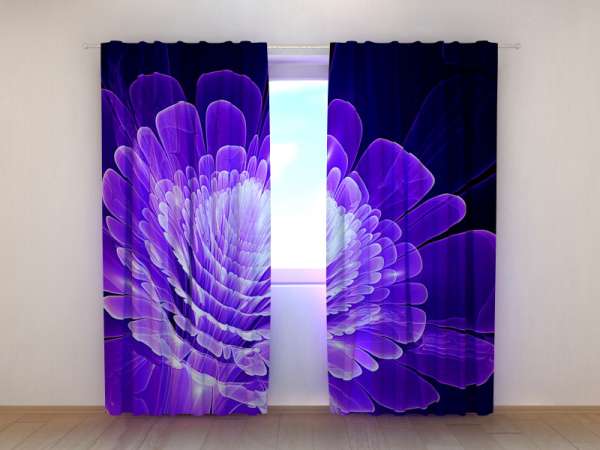 Photo curtain: BLUE FLOWER